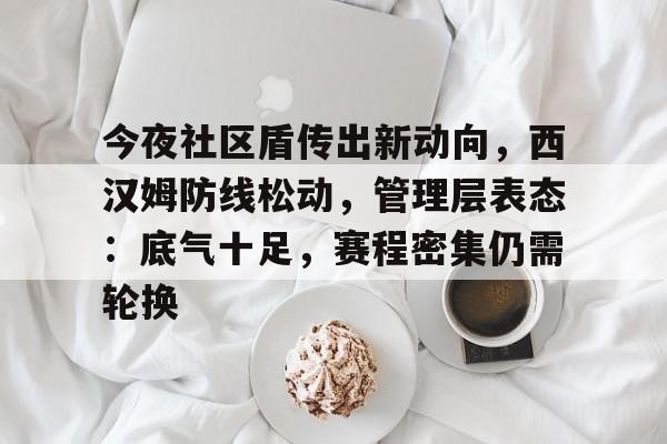 今夜社区盾传出新动向，西汉姆防线松动，管理层表态：底气十足，赛程密集仍需轮换的简单介绍